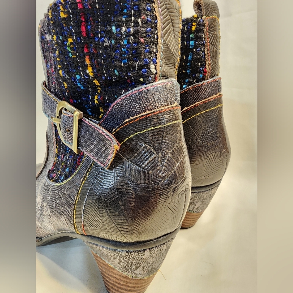 Spring Step L'artiste Black Multi-Color Boot, Com… - image 4